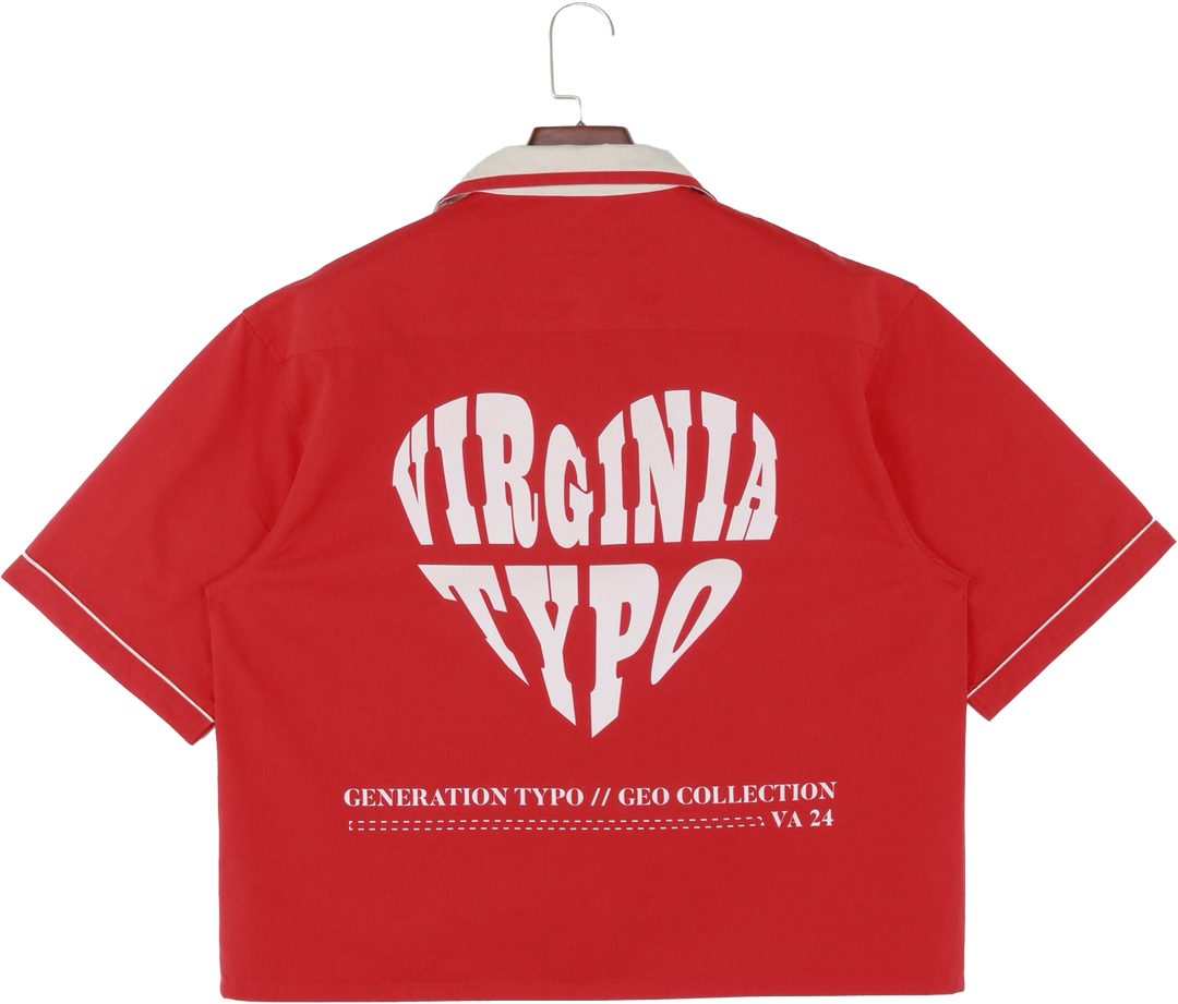 Red Bowling Shirt | VA GEO Collection – Generation Typo