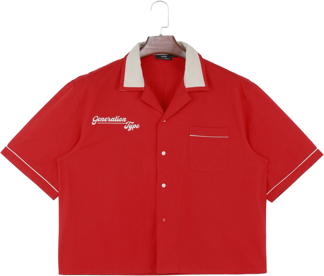 Red Bowling Shirt | VA GEO Collection – Generation Typo